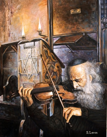 Peinture intitulée "klesmer" par Sergey Levin, Œuvre d'art originale, Autre