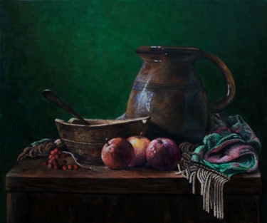 Painting titled "classic still life" by Sergey Levin, Original Artwork, Oil