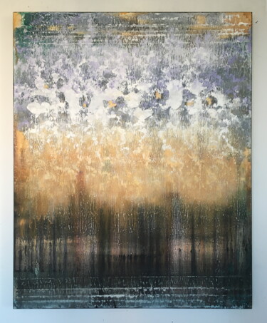 Malarstwo zatytułowany „large abstract pain…” autorstwa Sergey Makhov, Oryginalna praca, Akryl Zamontowany na Drewniana rama…
