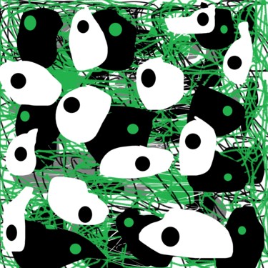 Цифровое искусство под названием "Green - Black Anima…" - Sergey Mikushin, Подлинное произведение искусства, 2D Цифровая Раб…