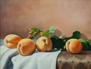 Painting titled "Still life with Arm…" by Sergey Miqayelya, Original Artwork, Oil Mounted on Wood Stretcher frame