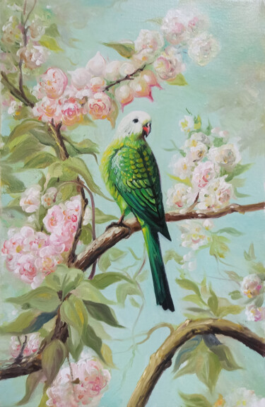 Pintura titulada "Floral Paradise wit…" por Sergey Miqayelya, Obra de arte original, Oleo Montado en Bastidor de camilla de…