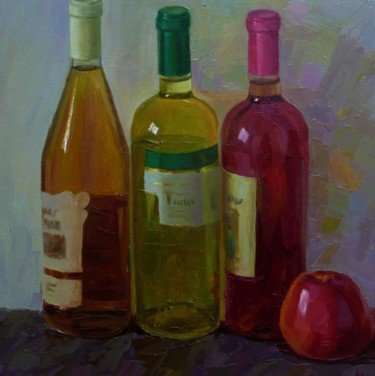 Картина под названием "Наливное яблочко." - Sergey Perevozchenko, Подлинное произведение искусства, Масло