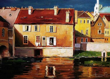 Painting titled "France. Chartres" by Sergey Potikha, Original Artwork, Oil