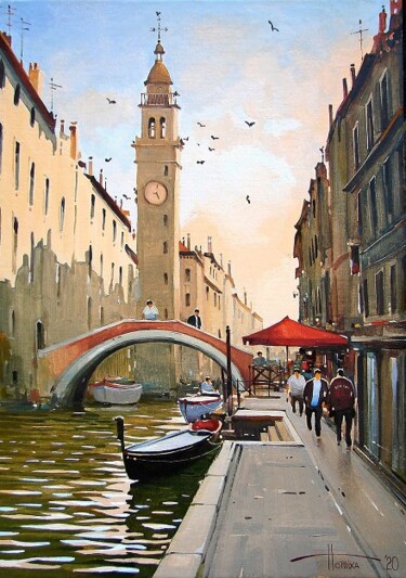 Pittura intitolato "Rio dei Greci. Noon" da Sergey Potikha, Opera d'arte originale, Olio