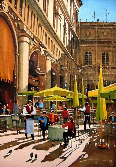 Painting titled "San Marco. Aroma of…" by Sergey Potikha, Original Artwork, Lacquer