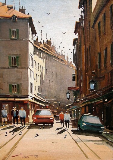 Schilderij getiteld "Aix-en-Provence. No…" door Sergey Potikha, Origineel Kunstwerk, Olie