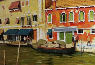 Pittura intitolato "Venice. Noon" da Sergey Potikha, Opera d'arte originale, Olio