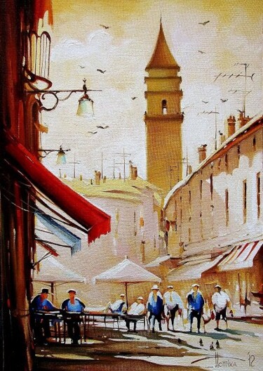 Peinture intitulée "Венеция.Утреннее ка…" par Sergey Potikha, Œuvre d'art originale, Huile