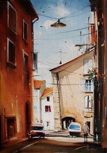 Painting titled "Бриуд, Франция" by Sergey Potikha, Original Artwork, Oil
