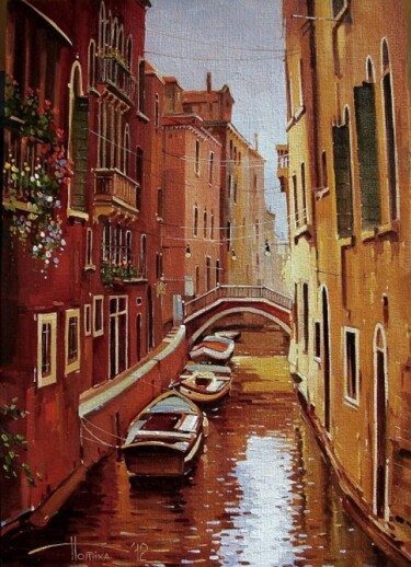 Картина под названием "Санта Кроче. Венеция" - Sergey Potikha, Подлинное произведение искусства, Масло