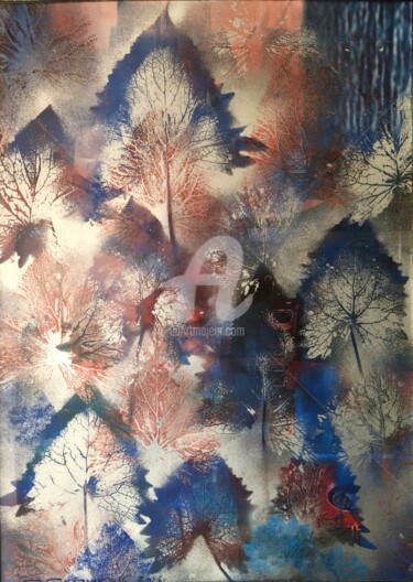 Картина под названием "Пролетая над зарей" - Sera, Подлинное произведение искусства, Масло