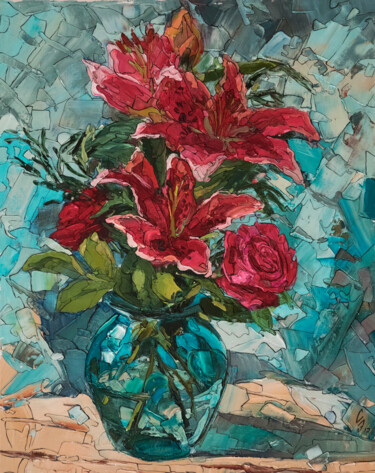 Painting titled "Gift Bouquet" by Sergey Sovkov, Original Artwork