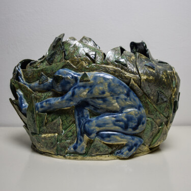 Sculpture titled "Parry" by Sergey Sovkov, Original Artwork, Ceramics