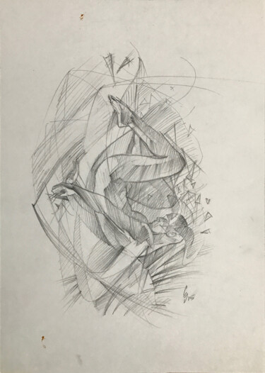 Tekening getiteld "Icarus" door Sergey Sovkov, Origineel Kunstwerk