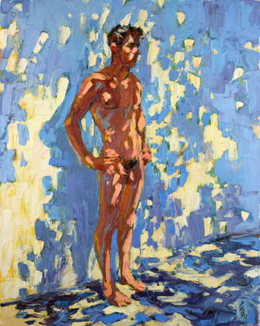 Painting titled "In Search of Cooling" by Sergey Sovkov, Original Artwork