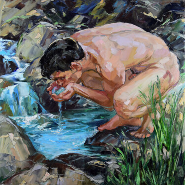 Painting titled "Refreshing Source" by Sergey Sovkov, Original Artwork
