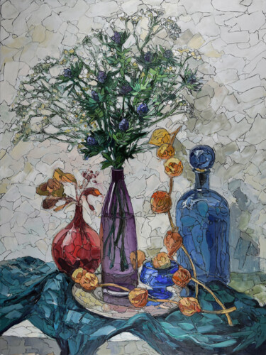 Malerei mit dem Titel "Bouquet of Patricia" von Sergey Sovkov, Original-Kunstwerk