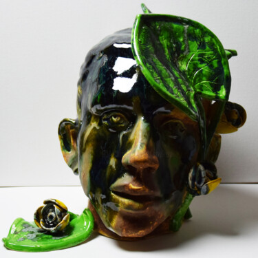 Sculpture titled "Collecting Pond Lil…" by Sergey Sovkov, Original Artwork, Ceramics