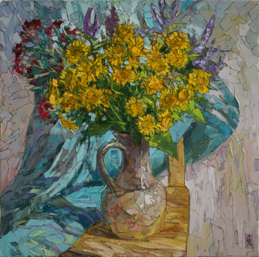 Malerei mit dem Titel "Summer Bouquet from…" von Sergey Sovkov, Original-Kunstwerk