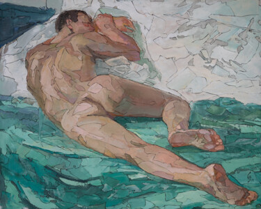 Schilderij getiteld "Resting" door Sergey Sovkov, Origineel Kunstwerk, Olie
