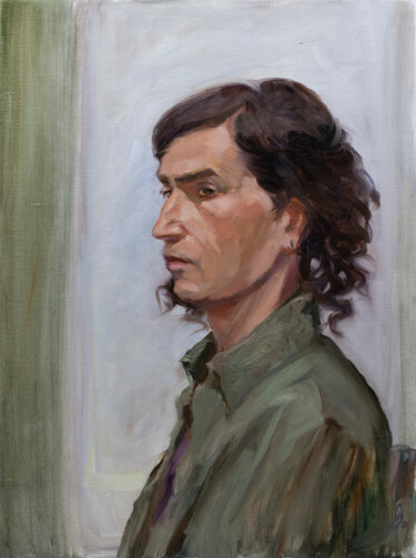 Pittura intitolato "Man portrait" da Sergey Sovkov, Opera d'arte originale, Olio