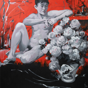 Painting titled "Oriental youth" by Sergey Sovkov, Original Artwork, Acrylic
