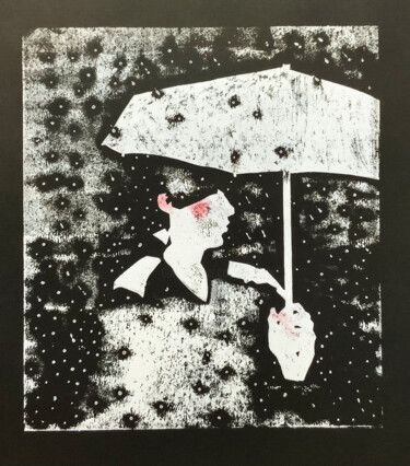 Отпечатки и Гравюры под названием "Snowy evening 3" - Sergey Sovkov, Подлинное произведение искусства, Collagraphy