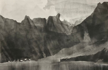 "Mountain landscape" başlıklı Resim Sergey Sovkov tarafından, Orijinal sanat, Şablon