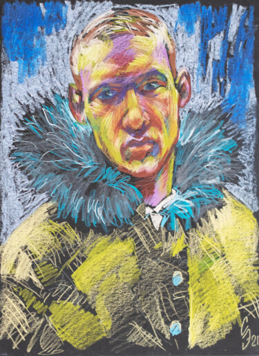 Rysunek zatytułowany „Winter coat” autorstwa Sergey Sovkov, Oryginalna praca, Pastel