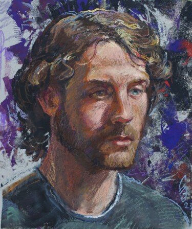 Malerei mit dem Titel "Portrait of Lucas" von Sergey Sovkov, Original-Kunstwerk, Pastell
