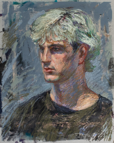 Dessin intitulée "Portrait of Michael" par Sergey Sovkov, Œuvre d'art originale, Pastel