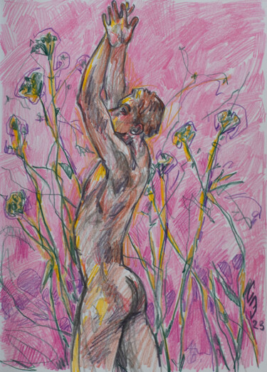 Рисунок под названием "Summer dance" - Sergey Sovkov, Подлинное произведение искусства, Цветные карандаши