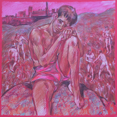 Рисунок под названием "On the outskirts of…" - Sergey Sovkov, Подлинное произведение искусства, Цветные карандаши