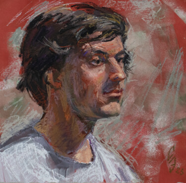 Malerei mit dem Titel "Portrait of Simon" von Sergey Sovkov, Original-Kunstwerk, Pastell