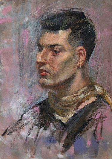 Peinture intitulée "Portrait of Milan" par Sergey Sovkov, Œuvre d'art originale, Pastel