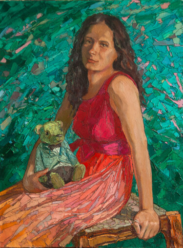 Malerei mit dem Titel "Portrait Ksenia Sha…" von Sergey Sovkov, Original-Kunstwerk, Öl