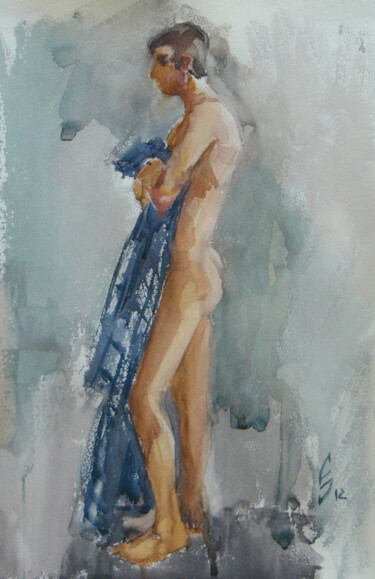 Pittura intitolato "Watercolor sketch №…" da Sergey Sovkov, Opera d'arte originale, Acquarello