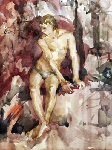 Pittura intitolato "Watercolor sketch №…" da Sergey Sovkov, Opera d'arte originale, Acquarello