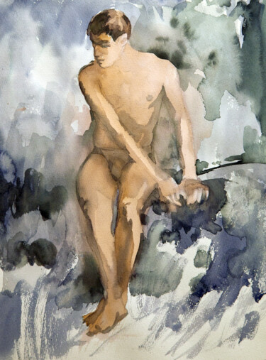 Pittura intitolato "Watercolor sketch №…" da Sergey Sovkov, Opera d'arte originale, Acquarello