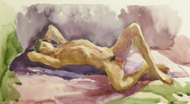 Peinture intitulée "Watercolor sketch №…" par Sergey Sovkov, Œuvre d'art originale, Aquarelle