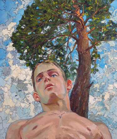 Painting titled "Youth and sky" by Sergey Sovkov, Original Artwork, Oil