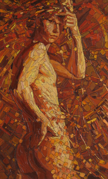 Painting titled "Amber mood" by Sergey Sovkov, Original Artwork, Oil