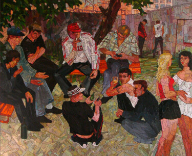 Painting titled "Not The Last Supper" by Sergey Sovkov, Original Artwork, Oil