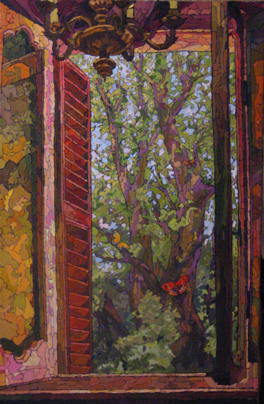 Painting titled "Window to Italy" by Sergey Sovkov, Original Artwork, Oil