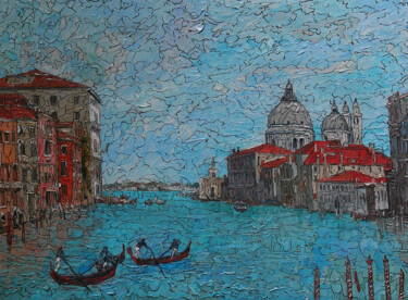 Painting titled "Large Canal. Venice." by Sergey Sovkov, Original Artwork, Oil