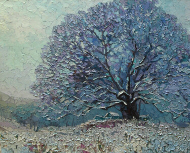 Painting titled "Giant purple dream" by Sergey Sovkov, Original Artwork, Oil