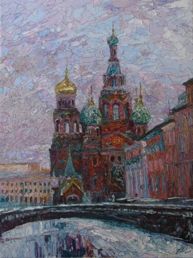 Painting titled "Temple" by Sergey Sovkov, Original Artwork, Oil