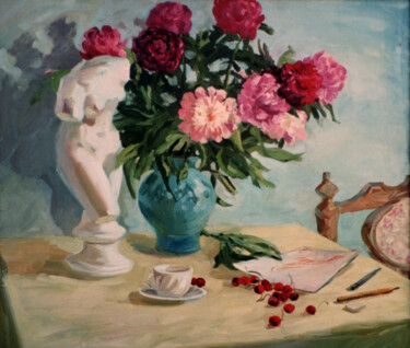 Painting titled "Still Life with Peo…" by Sergey Sovkov, Original Artwork, Oil