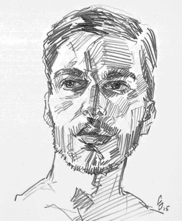 Zeichnungen mit dem Titel "Jonas" von Sergey Sovkov, Original-Kunstwerk, Bleistift